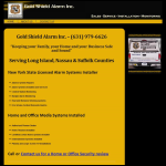 Screen shot of the Goldshield Security Systems website.