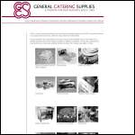 Screen shot of the General Catering Supplies Ltd website.
