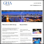Screen shot of the GHA Group website.