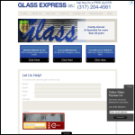 Screen shot of the Glass Express website.