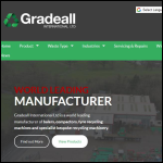 Screen shot of the Gradeall International Ltd website.