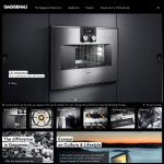 Screen shot of the Gaggenau (UK) Ltd website.