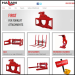 Screen shot of the Hallam Materials Handling Ltd website.