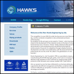 Screen shot of the Hawk Engineering Co Ltd website.