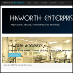 Screen shot of the Haworth Enterprises website.