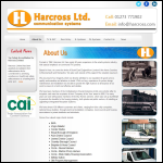 Screen shot of the Harcross Ltd website.
