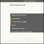 Screen shot of the Hoverspeed Ltd website.