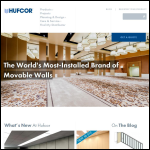 Screen shot of the Hufcor (Partitions) Ltd website.