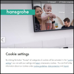 Screen shot of the Hansgrohe Ltd website.