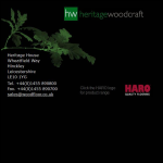 Screen shot of the Heritage Woodcraft Ltd website.
