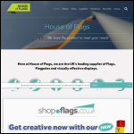Screen shot of the House of Flags website.