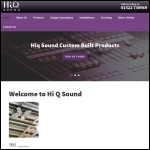 Screen shot of the Hi Q Sound website.