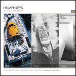 Screen shot of the Robert Humphreys Yacht Design website.