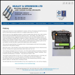 Screen shot of the Healey & Sprowson Ltd website.