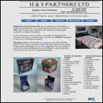 Screen shot of the H & S Partners website.