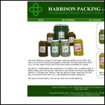 Screen shot of the Harrison Packaging website.
