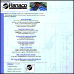 Screen shot of the Hanaco website.
