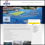 Screen shot of the Arena Seating Ltd website.