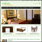 Screen shot of the Anderson Blinds (NW) website.
