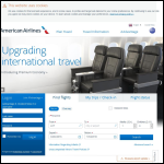 Screen shot of the American Airlines website.