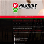 Screen shot of the Hawkins Electrical Ltd website.