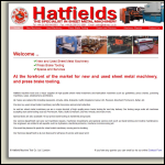 Screen shot of the Hatfield Machine Tool Co Ltd website.