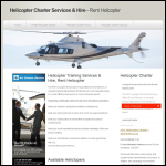 Screen shot of the Helicopter Training & Hire Ltd website.