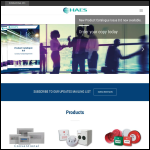 Screen shot of the Haes Systems Manufacturing Ltd website.