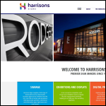 Screen shot of the Harrisons Signs Ltd website.