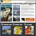 Screen shot of the Irwin Yachts International website.