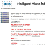 Screen shot of the Intelligent Micro Software Ltd website.