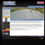 Screen shot of the Independent Roofing Systems Ltd website.