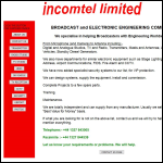 Screen shot of the Incomtel Ltd website.