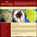 Screen shot of the Impex (Glassware) Ltd website.