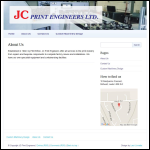 Screen shot of the JC Print Engineers Ltd website.