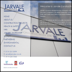 Screen shot of the Jarvale Construction Ltd website.