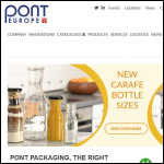 Screen shot of the Pont Packaging Ltd website.