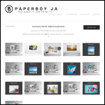 Screen shot of the JA Print Finishing Services website.