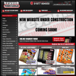 Screen shot of the Keypak Ltd website.