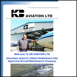 Screen shot of the KB Aviation website.