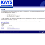 Screen shot of the Kays Electronics Ltd website.