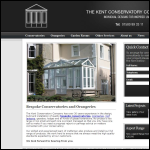 Screen shot of the Kent Conservatory Co, The website.