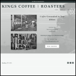 Screen shot of the Kings Coffee website.