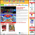 Screen shot of the Loxton Lighting website.