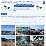 Screen shot of the Leicester Boat Co, The website.