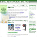 Screen shot of the Littlewood Hire Ltd website.