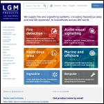 Screen shot of the LGM Products website.