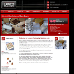 Screen shot of the Lawco Packaging Systems website.