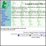 Screen shot of the London Letter File Co Ltd website.