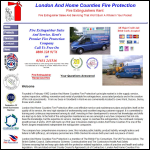 Screen shot of the London & Home Counties Fire Protection website.